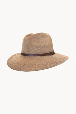 Headwear|Cherry Red Adjustable Knit Leather Band Fedora Coffee