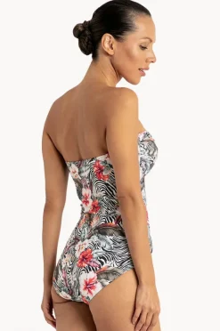 One Pieces|Jantzen Africa Bandeau One Piece BLACK