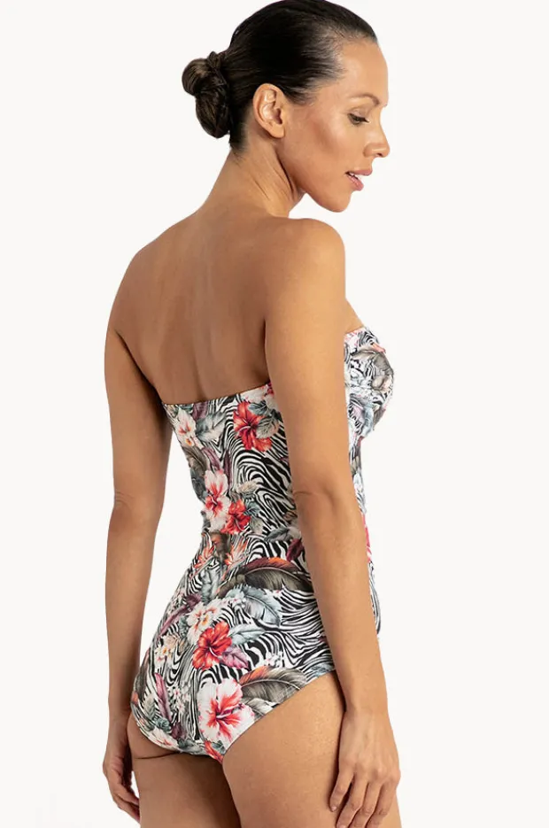 One Pieces|Jantzen Africa Bandeau One Piece BLACK