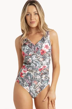 One Pieces|Jantzen Africa DD/E Cup Mesh Frill One Piece Black