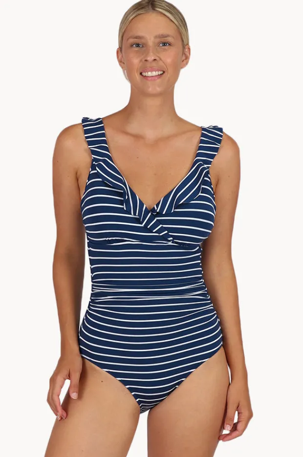 One Pieces|Baku All Aboard E/F Underwire Frill One Piece Indigo