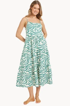 Dresses|Billabong All The Waves Lost Love Maxi Dress Evergreen