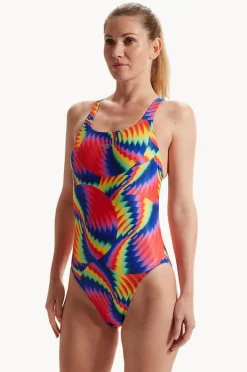 One Pieces|Speedo Allover Digital Leaderback One Piece Multi
