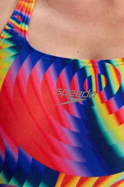 One Pieces|Speedo Allover Digital Leaderback One Piece Multi