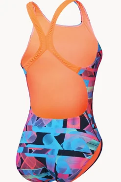 One Pieces|Speedo Allover Digital Powerback One Piece Red/blue