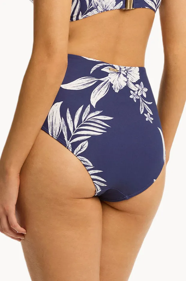 Bottoms|Sea Level Aloha Gathered High Waist Pant French navy
