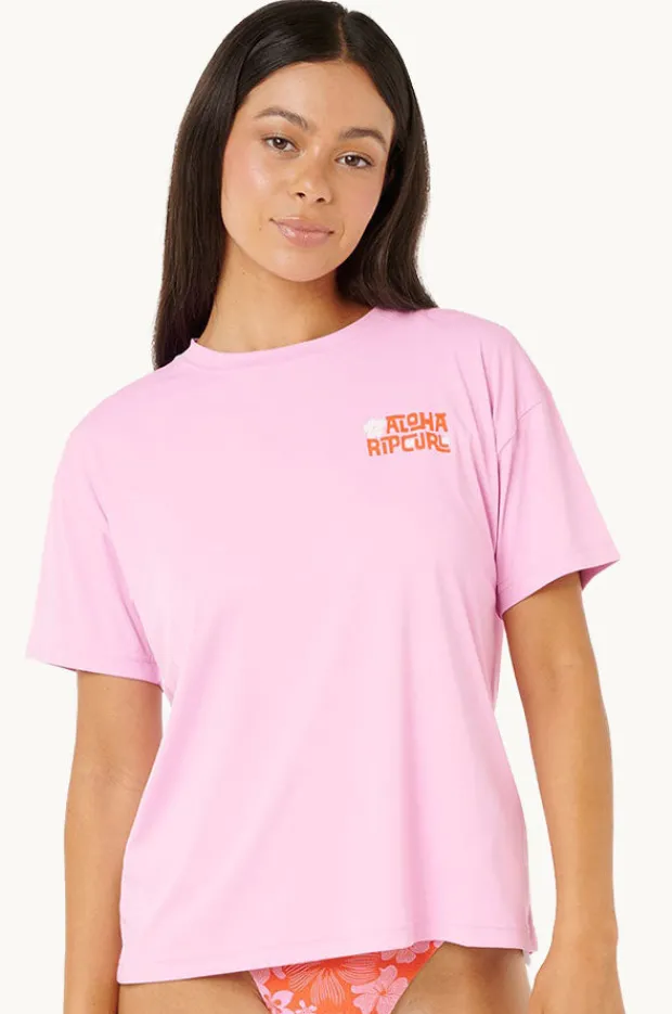 Rashies & Sunsuits|Rip Curl Aloha State Suntop Pastel Pink