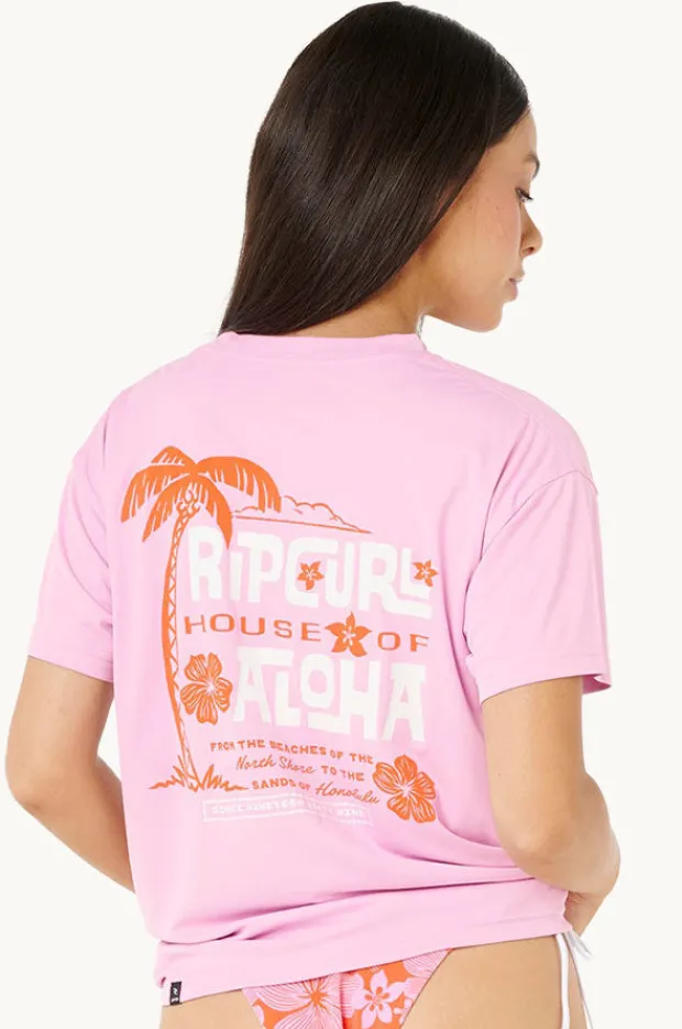 Rashies & Sunsuits|Rip Curl Aloha State Suntop Pastel Pink