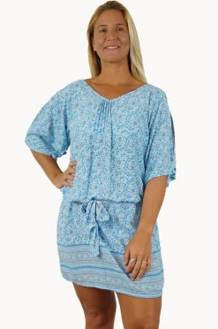 Dresses|Sundrenched Alpine Hayman Dress Aqua