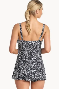 One Pieces|Jantzen Animal Empire Swim Dress Black/white