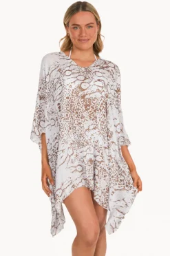 Overswim|Sundrenched Animal Short Tunic Taupe