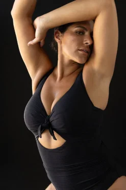 One Pieces|Artesands Aria Cezanne D/DD Cup Tie Front One Piece Black