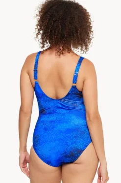 One Pieces|Togs Swimwear Aruba Gathered Cross Over One Piece Dark blue