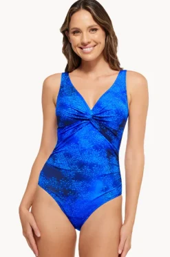 One Pieces|Togs Swimwear Aruba Twist Front One Piece Dark blue