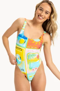 One Pieces|Roxy Atlas High Leg One Piece Sky