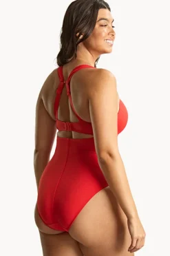 One Pieces|Panache Aurora Lara F Cup Plunge One Piece Red