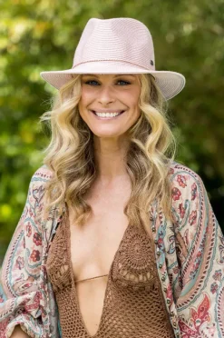 Headwear|Rigon Avoca Flexibraid Adjustable Fedora Rose