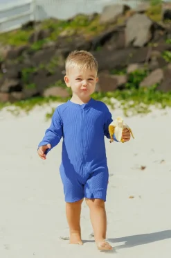 Rashies & Sunsuits|Rashies & Sunsuits|Tini Togs Baby Boys Zip Boyleg Sunsuit Peacock