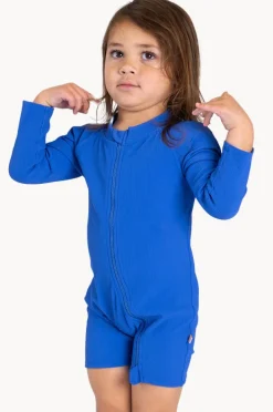 Rashies & Sunsuits|Rashies & Sunsuits|Tini Togs Baby Boys Zip Boyleg Sunsuit Peacock