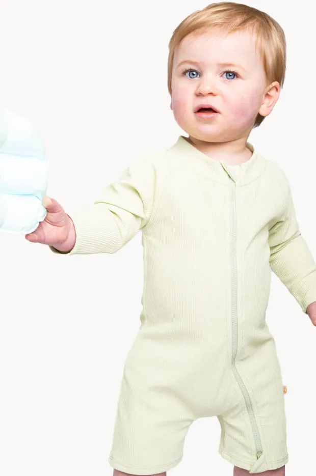 Rashies & Sunsuits|Rashies & Sunsuits|Tini Togs Baby Boys Zip Boyleg Sunsuit Apple