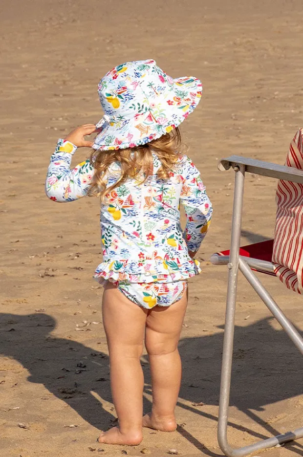 Rashies & Sunsuits|Minihaha Baby Girls Addison Sunsuit Blue/Multi