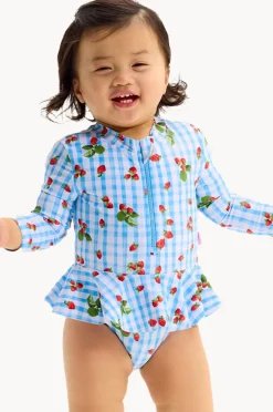 Rashies & Sunsuits|Seafolly Girls Baby Girls Beach Picnic Sunsuit Blue/White