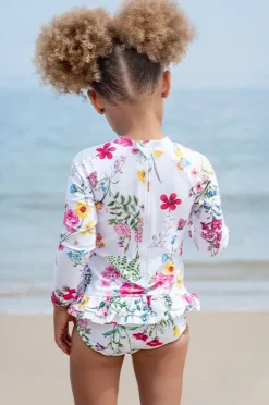 Rashies & Sunsuits|Minihaha Baby Girls Ivy Sunsuit Blue/Natural