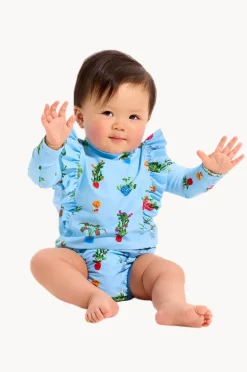 Rashies & Sunsuits|Seafolly Girls Baby Girls Playa Bonita Suntop Set Blue/Multi