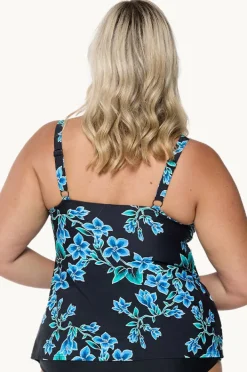 Tankini Tops|Capriosca Bahamas Blue Tank Tankini Separate Black/blue