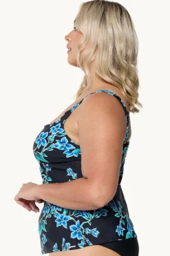 Tankini Tops|Capriosca Bahamas Blue Tank Tankini Separate Black/blue