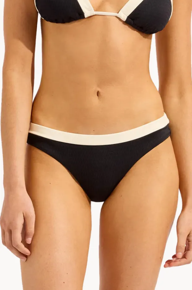 Bottoms|Seafolly Bandwave Hipster BLACK