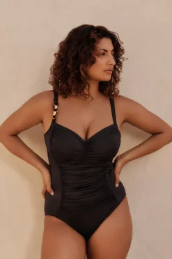 One Pieces|Prima Donna Barrani I Cup Ruched One Piece Coffee