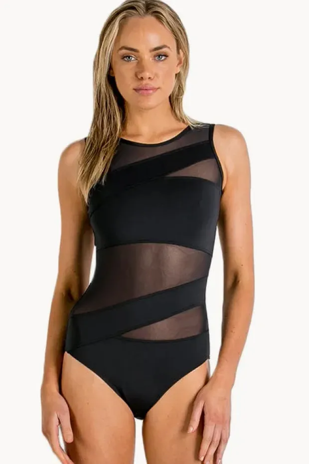 One Pieces|Sunseeker Basix Cross Spliced One Piece Black