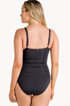 One Pieces|Sunseeker Basix DD/E Cup Square Neck One Piece Black