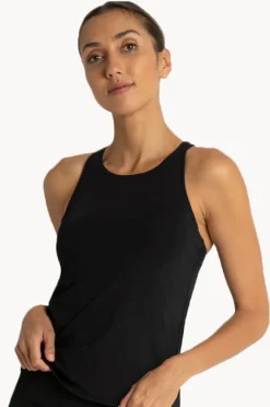 Tankini Tops|Sunseeker Basix High Neck Tankini Separate BLACK