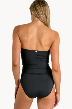 One Pieces|Sunseeker Basix Twist Front Bandeau One Piece Black