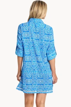 Overswim|Jantzen Bazaar Ladder Button Shirt Blue