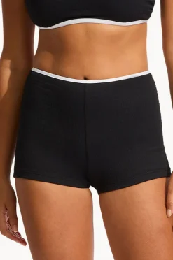 Bottoms|Seafolly Beach Bound Boyleg Black