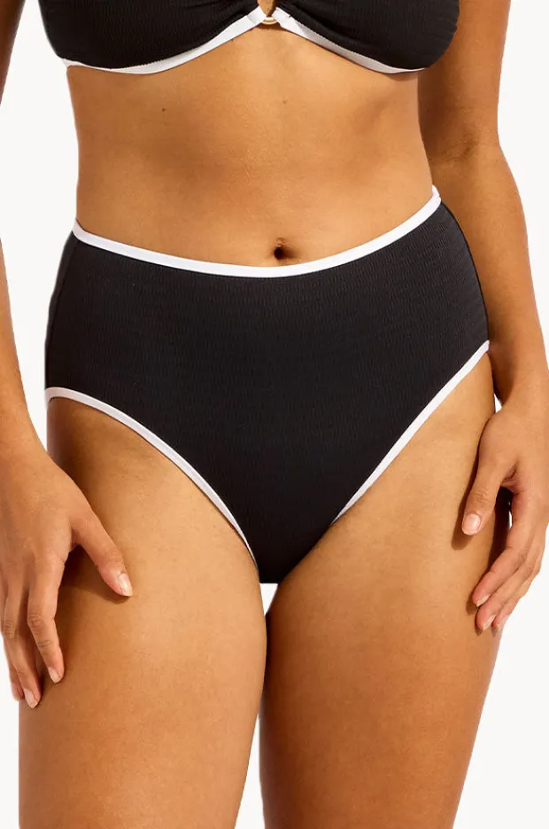 Bottoms|Seafolly Beach Bound High Waisted Pant Black