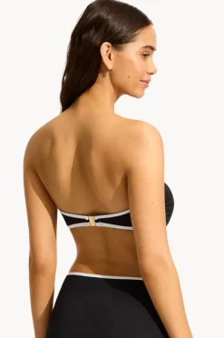 Bikini Tops|Seafolly Beach Bound Ring Front Bandeau Black
