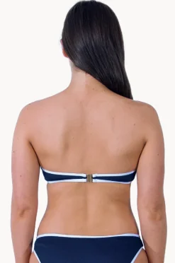 Bikini Tops|Seafolly Beach Bound Ring Front Bandeau Navy
