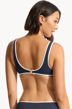 Bikini Tops|Seafolly Beach Bound Ring Front Tank Navy