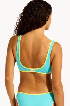 Bikini Tops|Seafolly Beach Bound Ring Front Tank Atoll blue