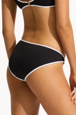 Bottoms|Seafolly Beach Bound Ring Side Hipster Black