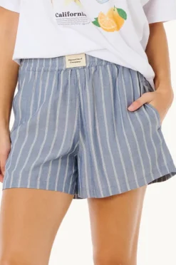 Shorts|Rip Curl Beach Days Pinstripe Short Dusty Blue