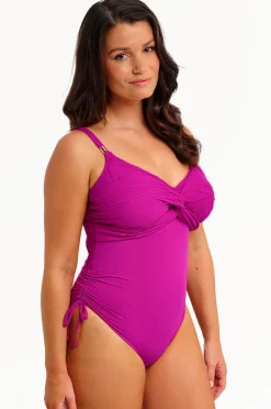 One Pieces|Fantasie Beach Waves F Cup Twist Front One Piece Fuchsia