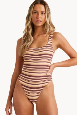 One Pieces|Billabong Beach Waves Square Tank Chocolate