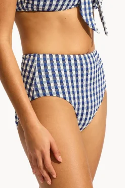 Bottoms|Seafolly Bella High Waisted Pant Marine
