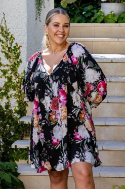 Dresses|Sea Level Belle Boho Short Dress Black