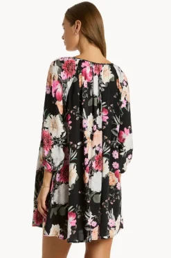 Dresses|Sea Level Belle Boho Short Dress Black